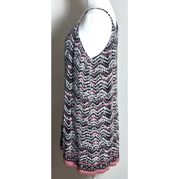 Sanctuary‎ Women’s Black Burgundy & White Sundress Size L Summer Dress - Picture 6 of 16